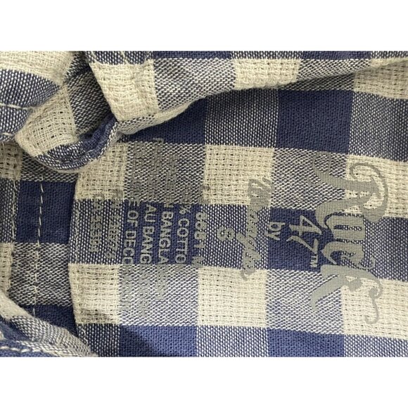 Rock 47 Wrangler Women’s western snap plaid blue white Shirt Size Small - Picture 7 of 9